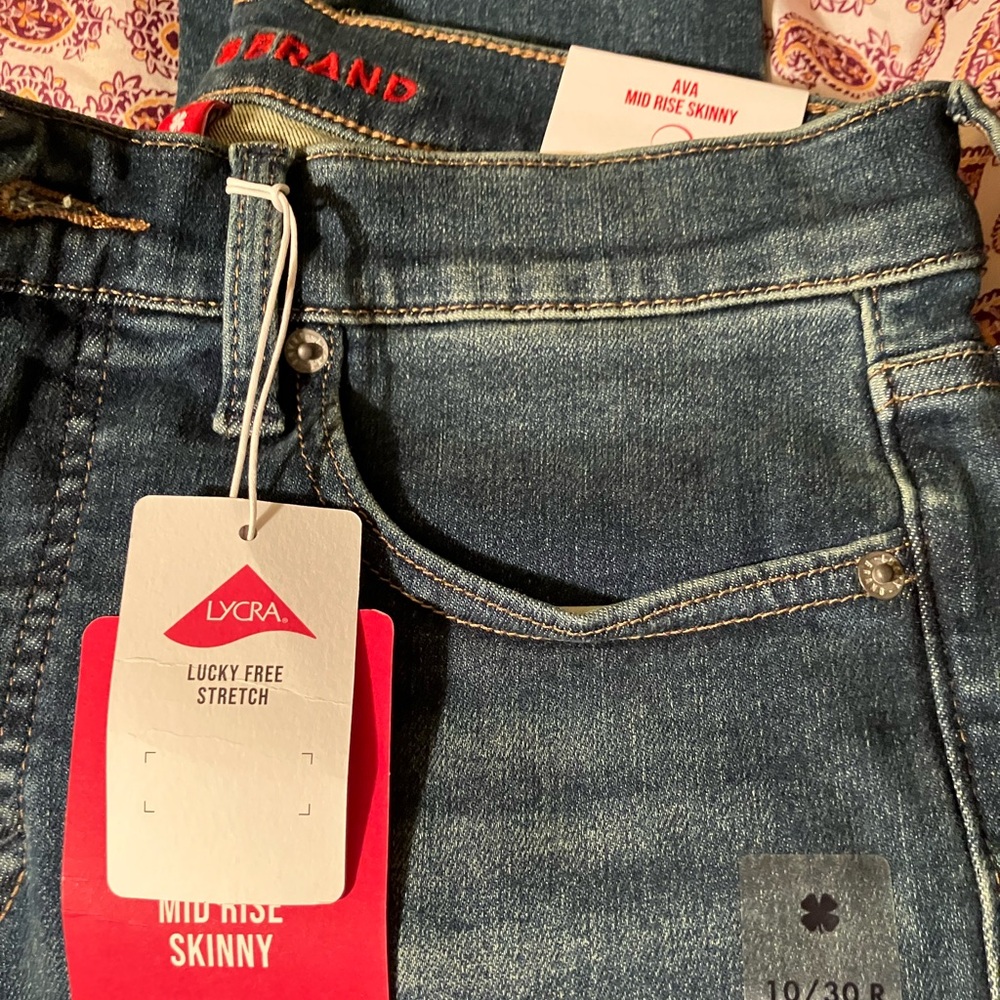 Lucky Brand Mid Rise Skinny Jeans - Classic Blue